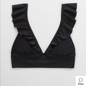 Aerie Ruffle Longline Bikini Top